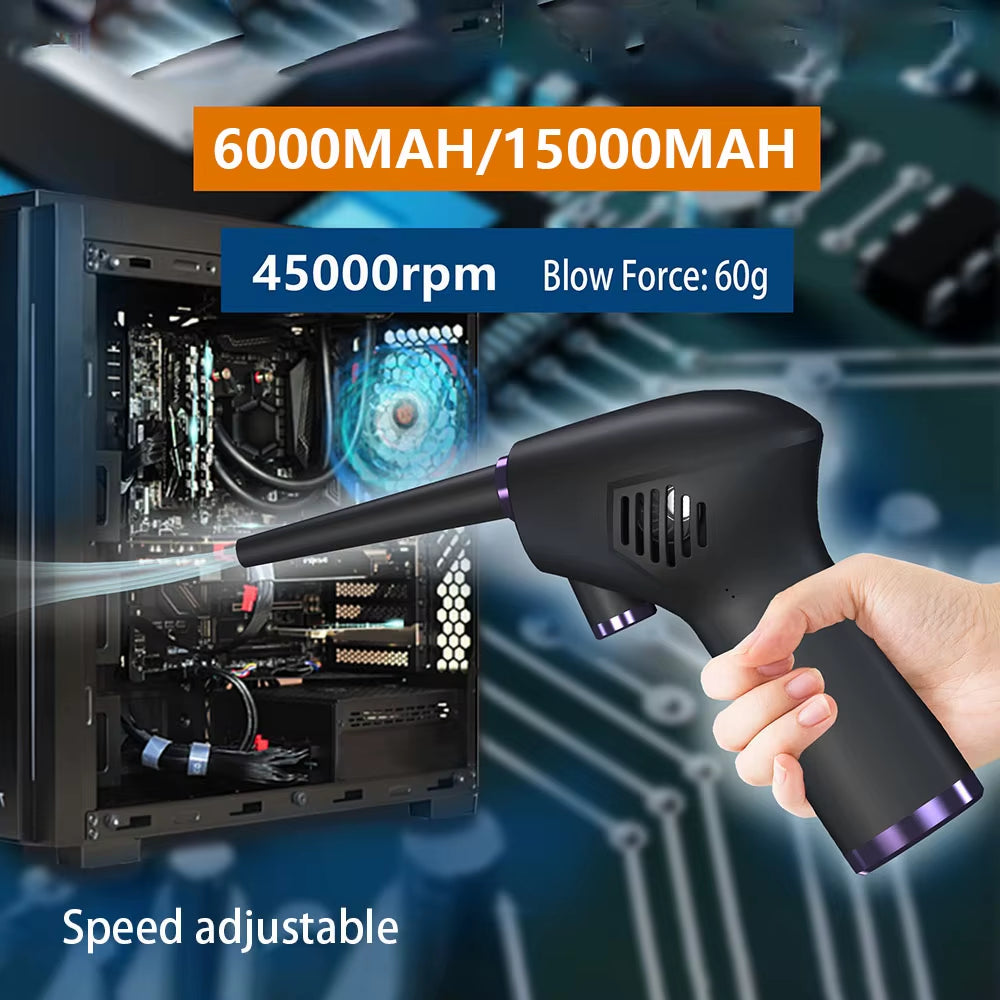 Cordless Electric Air Duster for Electronics Cleaning - Ideal for Computers and Cameras