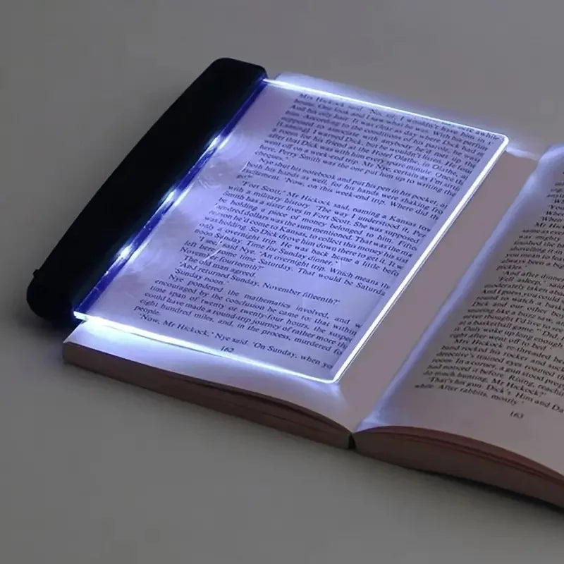 LED Book Light Eye Caring Flat Plate Panel Bookmark Light Portable Study Tools Night Vision Reading Lighting for Car Travel Bed