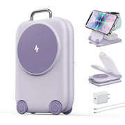 Suitcase 3-In-1 Foldable Magnetic Wireless Charger | Travel Charging Station