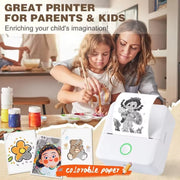 Portable Mini Thermal Printer Paper Photo Pocket Thermal Printer 58Mm Printing DIY Printer Home Office Use