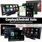 Android Carplay Car Stereo,Carplay Android Auto,10.26'' Portable Display 1080P Car Stereo FM Transmitter Loop Recording Voice