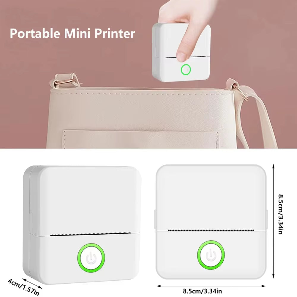 Portable Mini Thermal Printer Paper Photo Pocket Thermal Printer 58Mm Printing DIY Printer Home Office Use